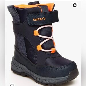 Carter’s Keillor toddler /little boy snow boot in navy and orange ❄️ size 7